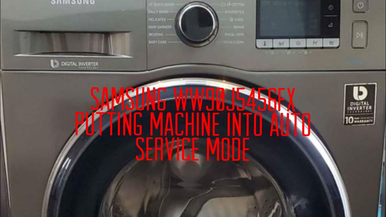 Samsung WW90J5456FX: Putting the machine in Auto Service mode