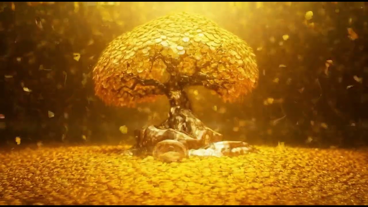 888Hz Golden Tree's Blessing ✧ Falling Gold Coins ✧ Miracle Wealth Frequency 쏟아지는 황금나무의 축복