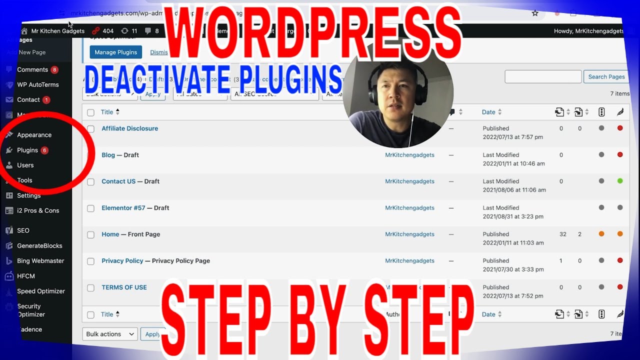✅  How To Deactivate Plugins On WordPress 🔴