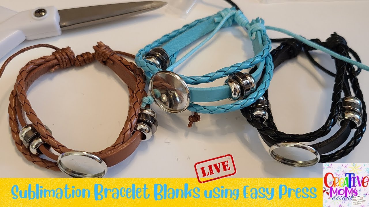 Sublimation Bracelet Blanks using Easy Press put to the test Live Today!