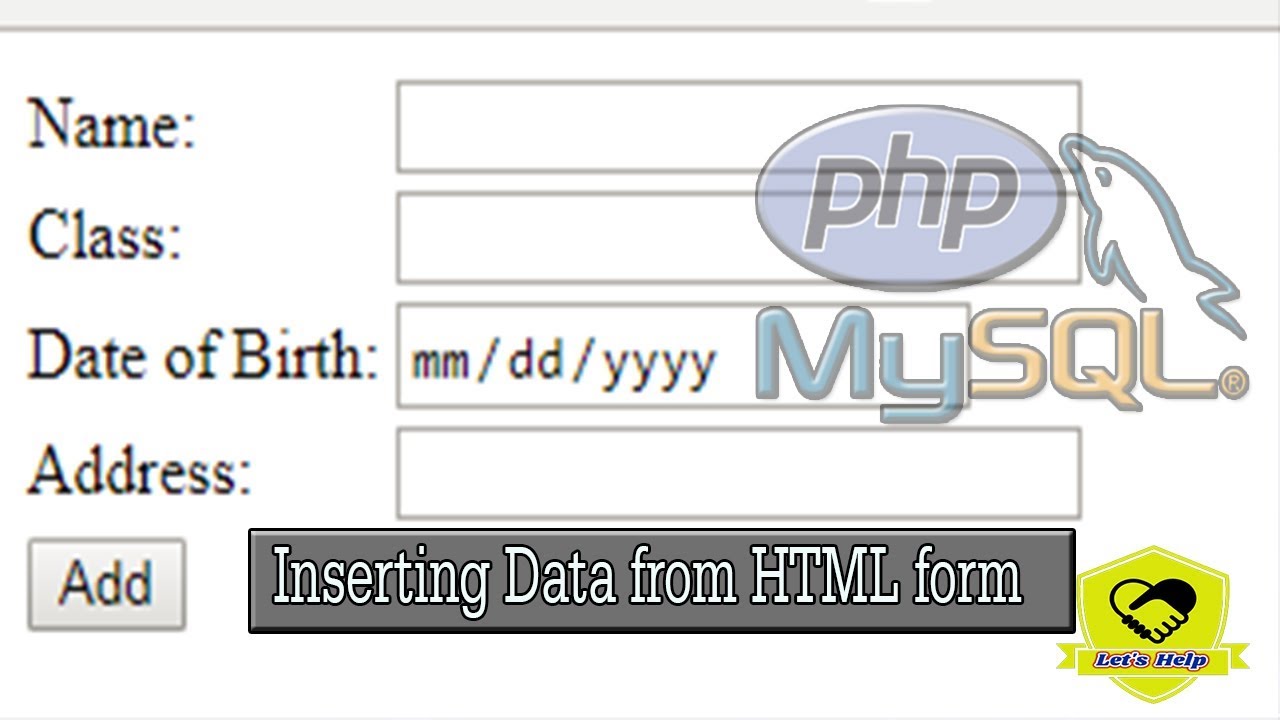 Inserting data into database from html form