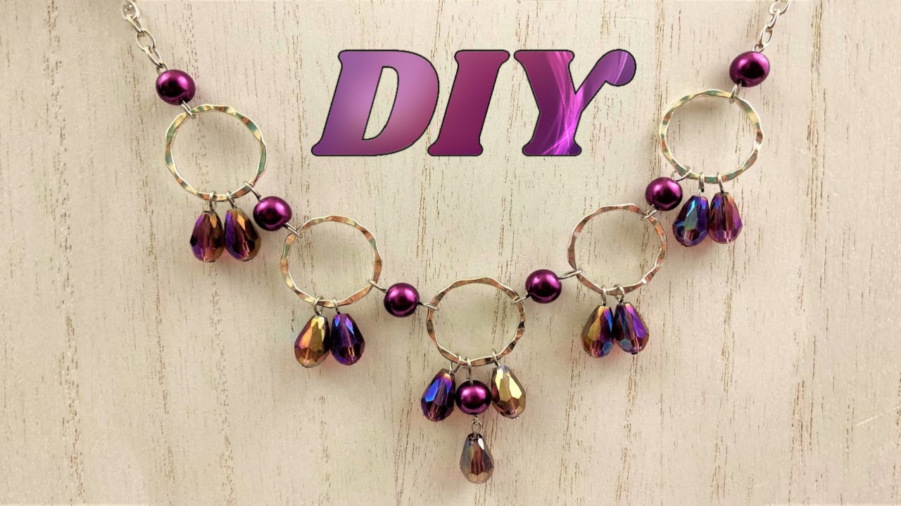 How to Make this Beaded Necklace From Home - DIY Beaded Jewelry - BeeBeeCraft Tear Drop Beads