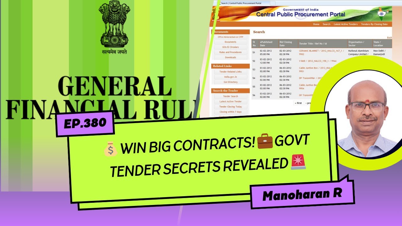 🚨 Ultimate Guide to Government Tenders 💼 How to Secure Contracts Over ₹50 Lakhs 🏆GFR 161 Explained 📢