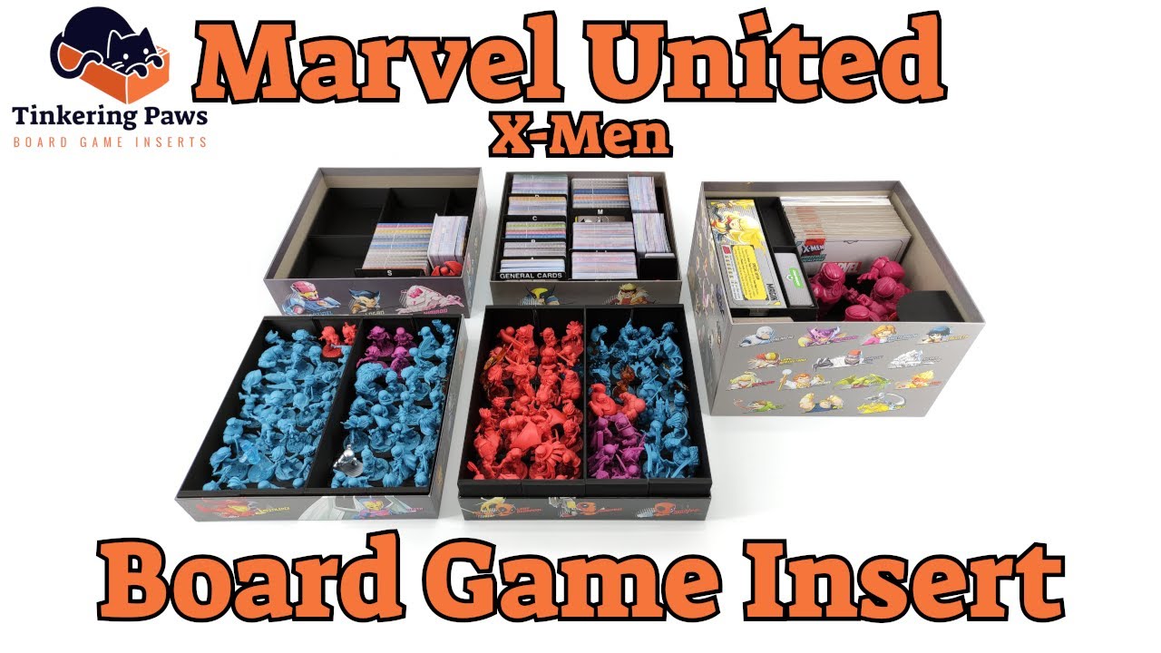 Marvel United: X-Men Insert / Organizer - Instructional Video - By Tinkering Paws