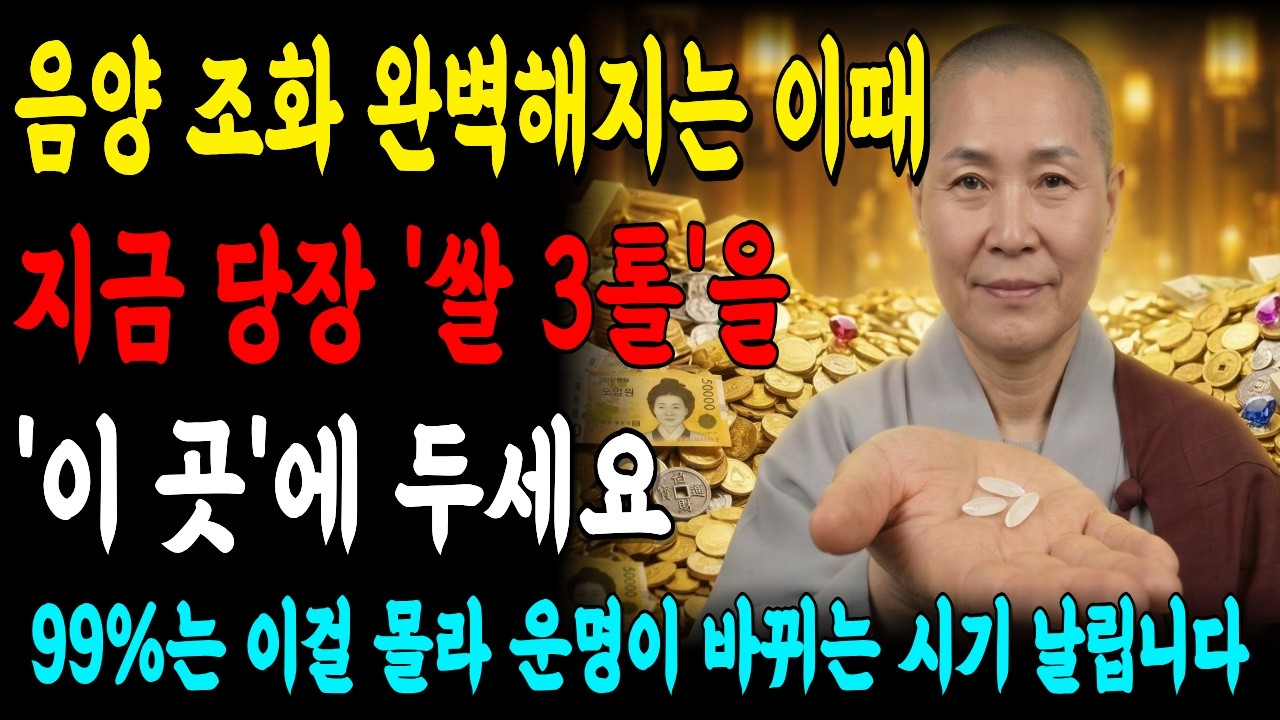 음양 기운 완벽한 3월 20일 춘분 전, 생쌀 3알 '이곳'에 두세요. 꽉 막혔던 돈줄 시원하게 뻥 뚫립니다. | 2026년 대운 | 재물운 | 풍수비방