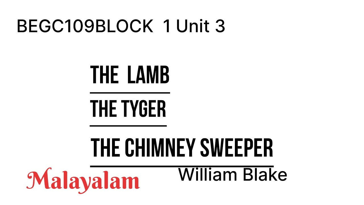 BEGC 109 Block 1 Unit 3malayalam class