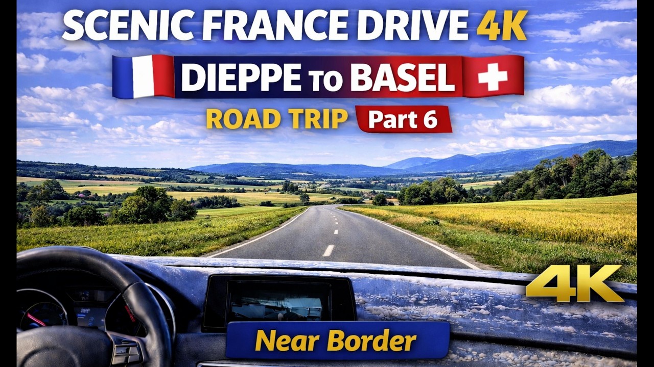 Breathtaking Mountains of France! 🇫🇷 Lorraine → Alsace Scenic Drive Dieppe → Basel (Part 6 of 7)4K