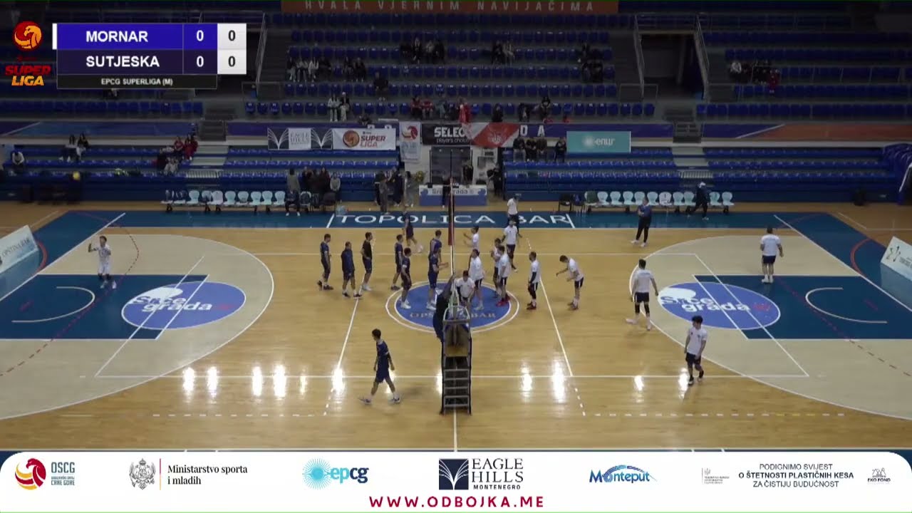 EPCG Superliga M | Mornar vs Sutjeska | Play Off | LIVE