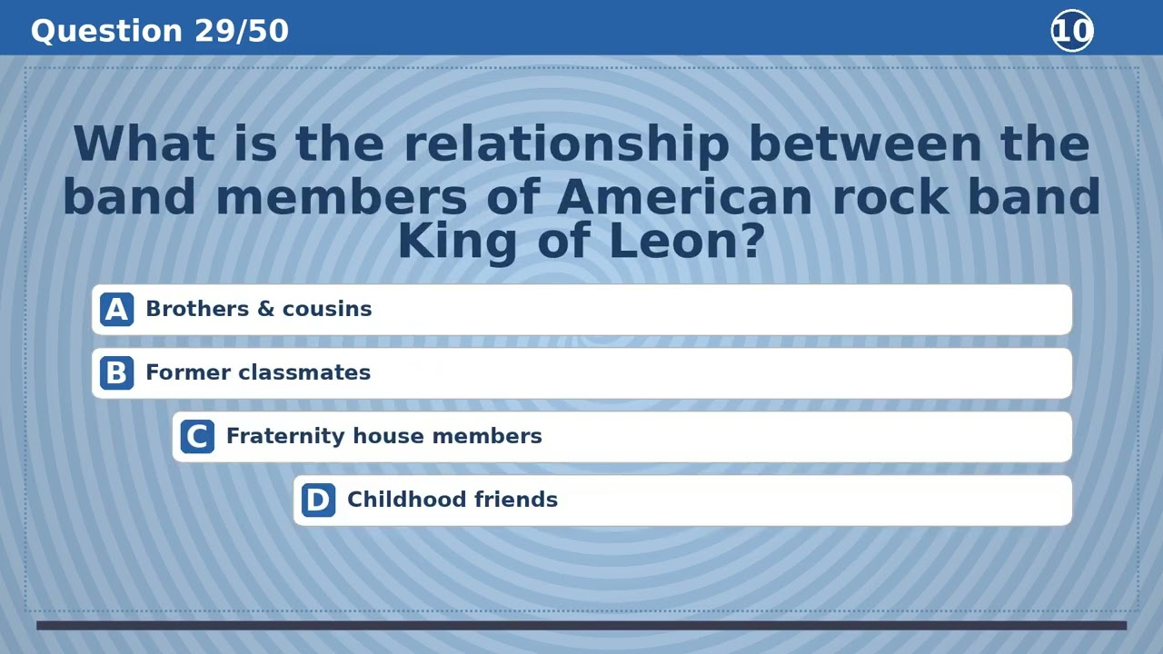 Quiz Night: 50 Questions Across All Topics
