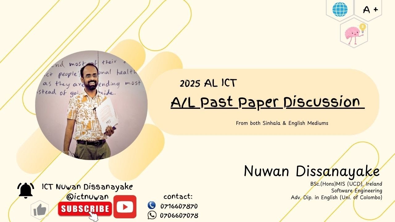 ICT Nuwan Dissanayake | | Past Paper Discussion | 2024 AL  Past Paper Structured Essay   | Part 2