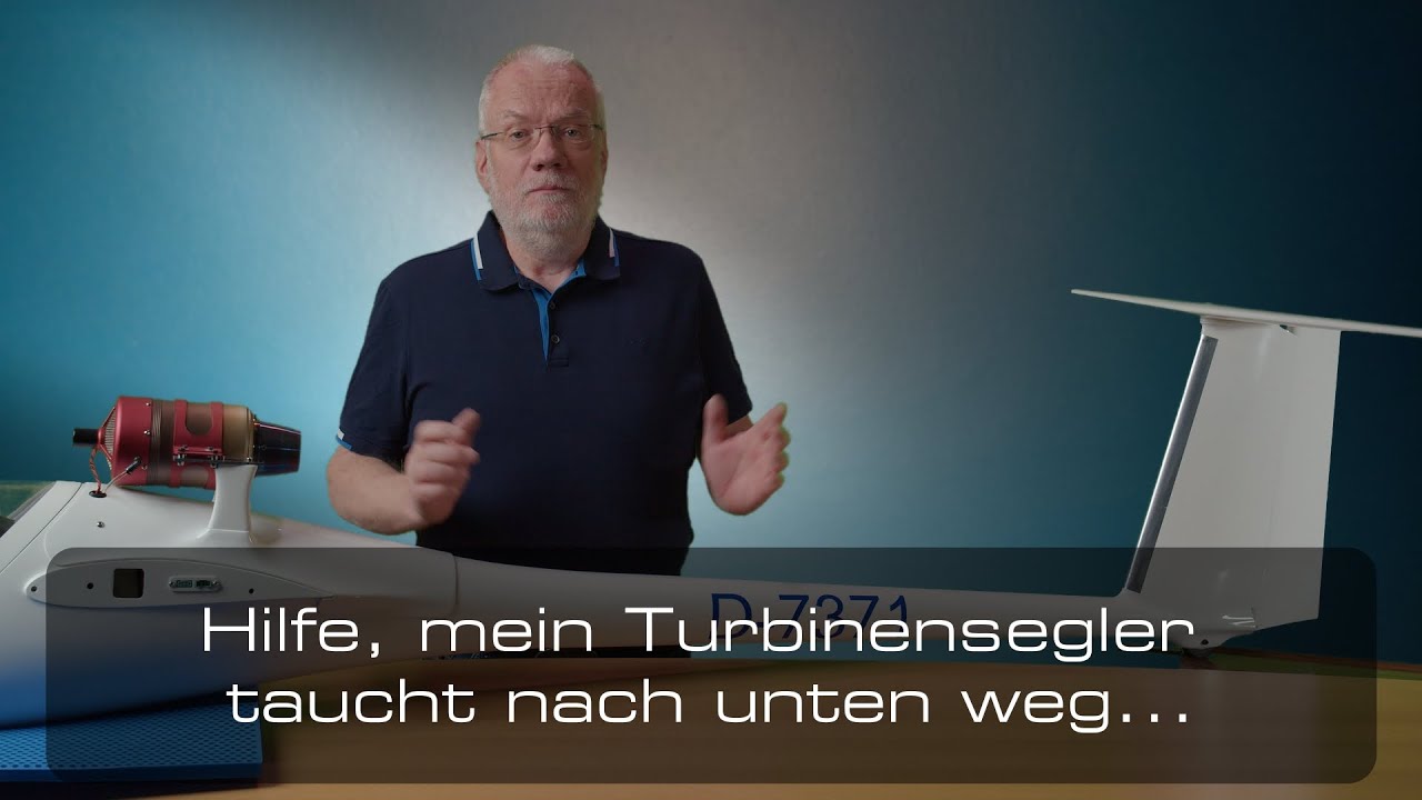Hilfe, mein Turbinensegler taucht nach unten weg...