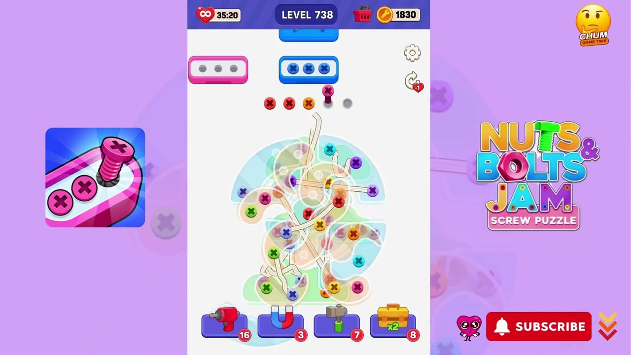 Unscrew It: Nuts & Bolts Jam - Level 738 - Gameplay walkthrough
