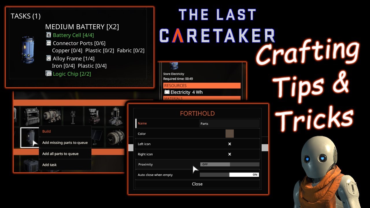 The Last Caretaker Crafting Tips & Tricks
