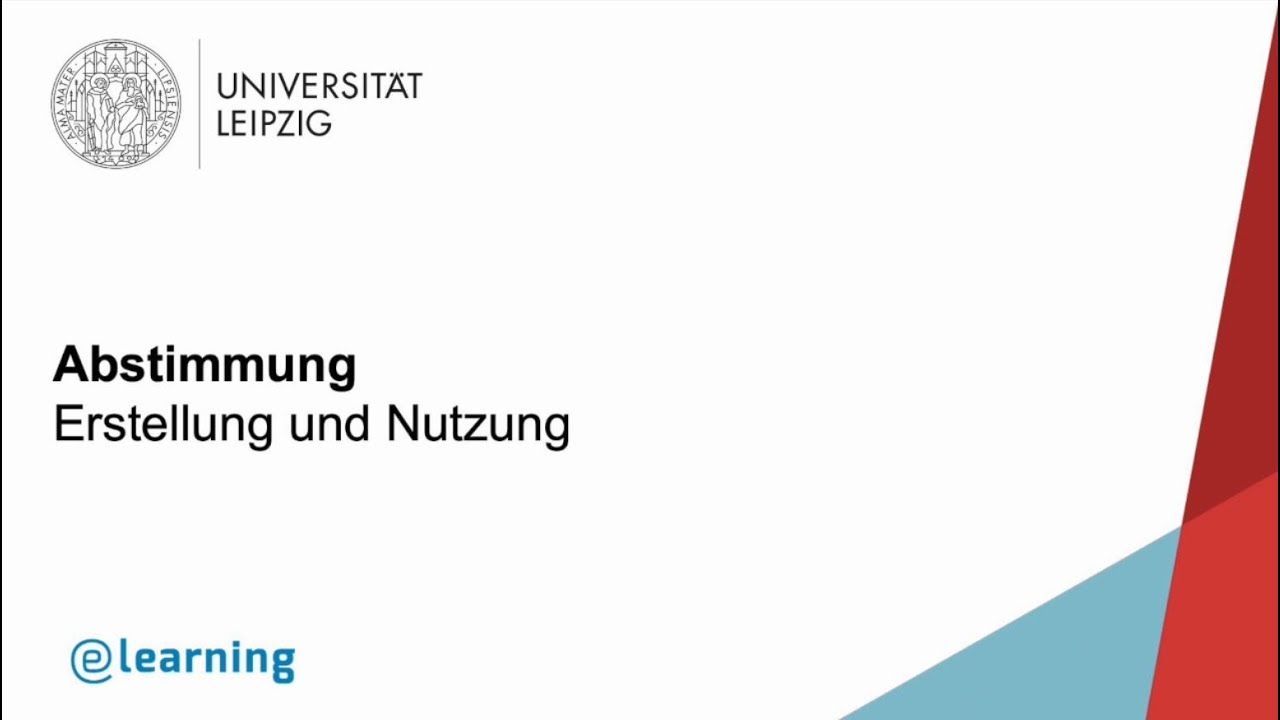 Moodle leicht erklärt: Abstimmung