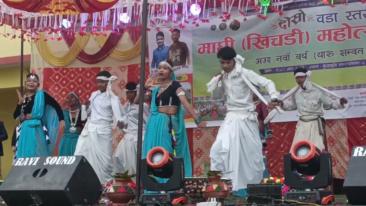 Tharu culture dance in maghi program Buddhabhumi 3 Rangai kapilbastu with RAVI SOUND