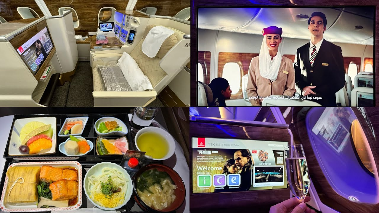 【世界一周 #221】エミレーツ航空ビジネスクラス２階建のA380搭乗・関空→ドバイ✈️ Emirates Airline Business A380 Japan Osaka → UAE Dubai