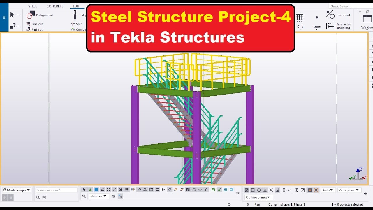 Steel Structure Project 4 in Tekla Structures