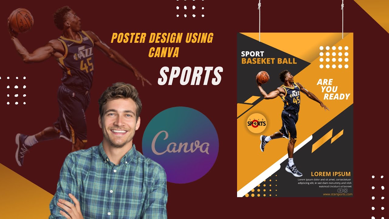 How to Create Professional Sport Poster Design -- #CANVA TUTORIAL