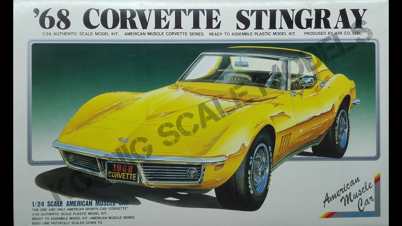 Обзор '68 Chevrolet Corvette Stingray Arii  1/24 (сборные модели)