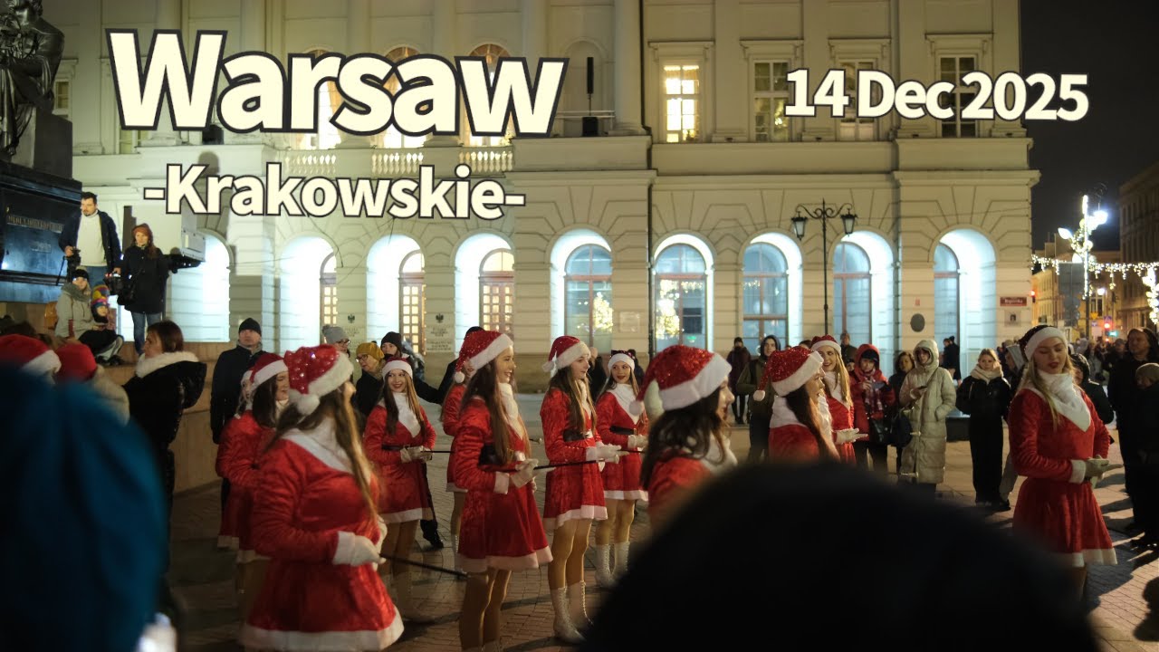 Christmas Winter Walk Warsaw Krakowskie Poland - 14 December 2025 | Walking Tour