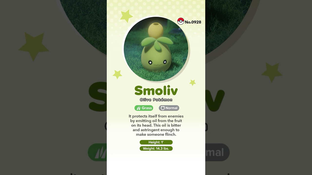 Pok&eacute;mon animated Pok&eacute;dex No.0928 