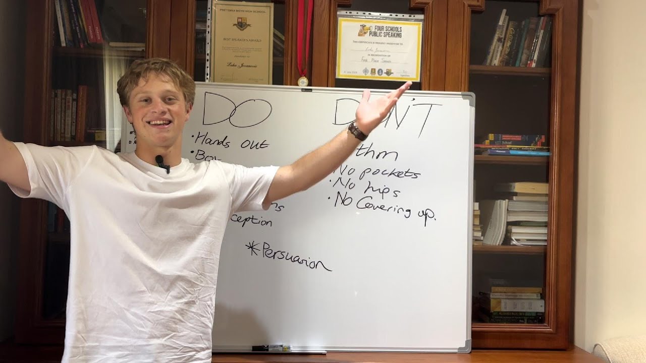 Don’t know what to do with your hands in a speech? This video can save you