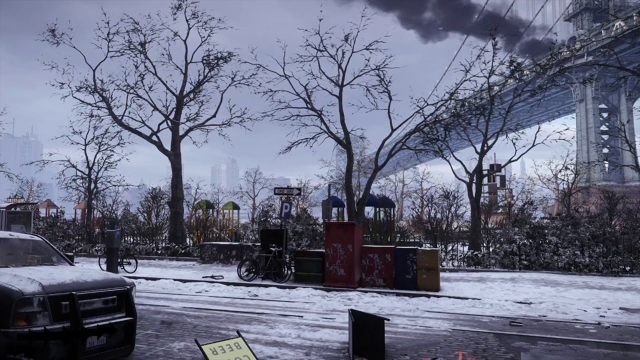 Video Game Ambience Asmr - (The Division) Post Apocalyptic City Street
