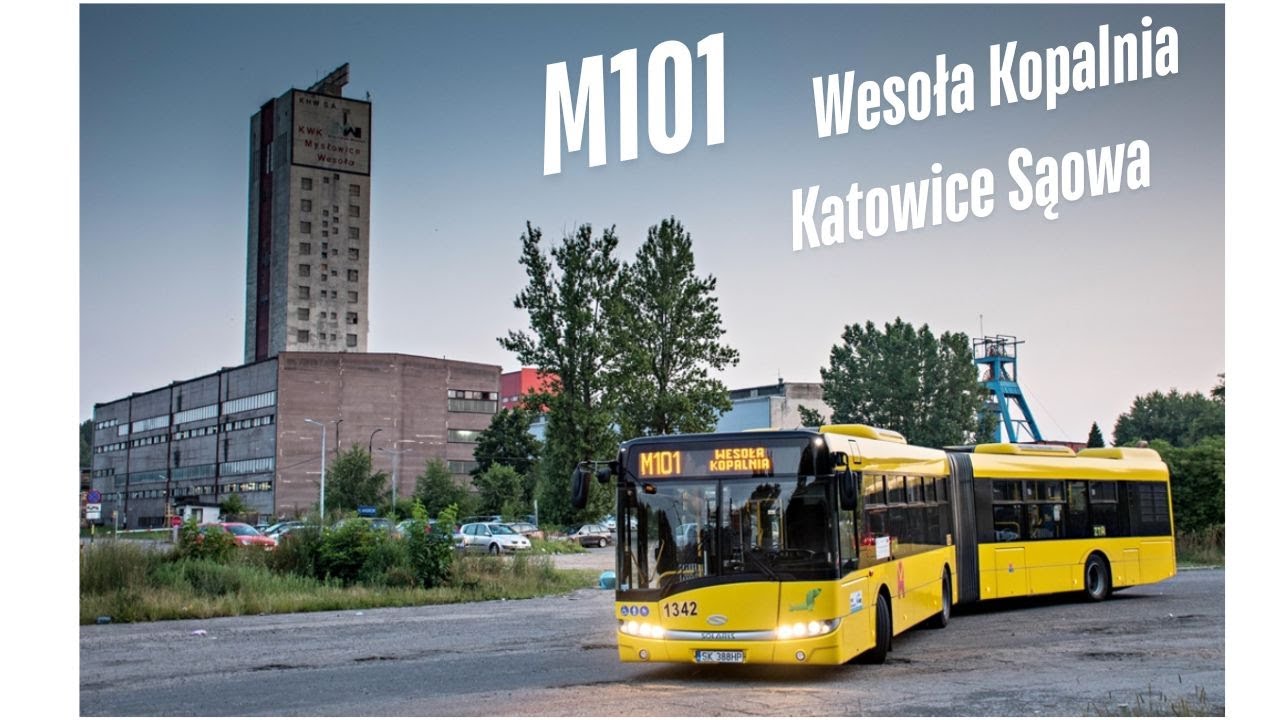 Linia M101 ZTM - Wesoła Kopalnia - Katowice Sądowa, cała trasa