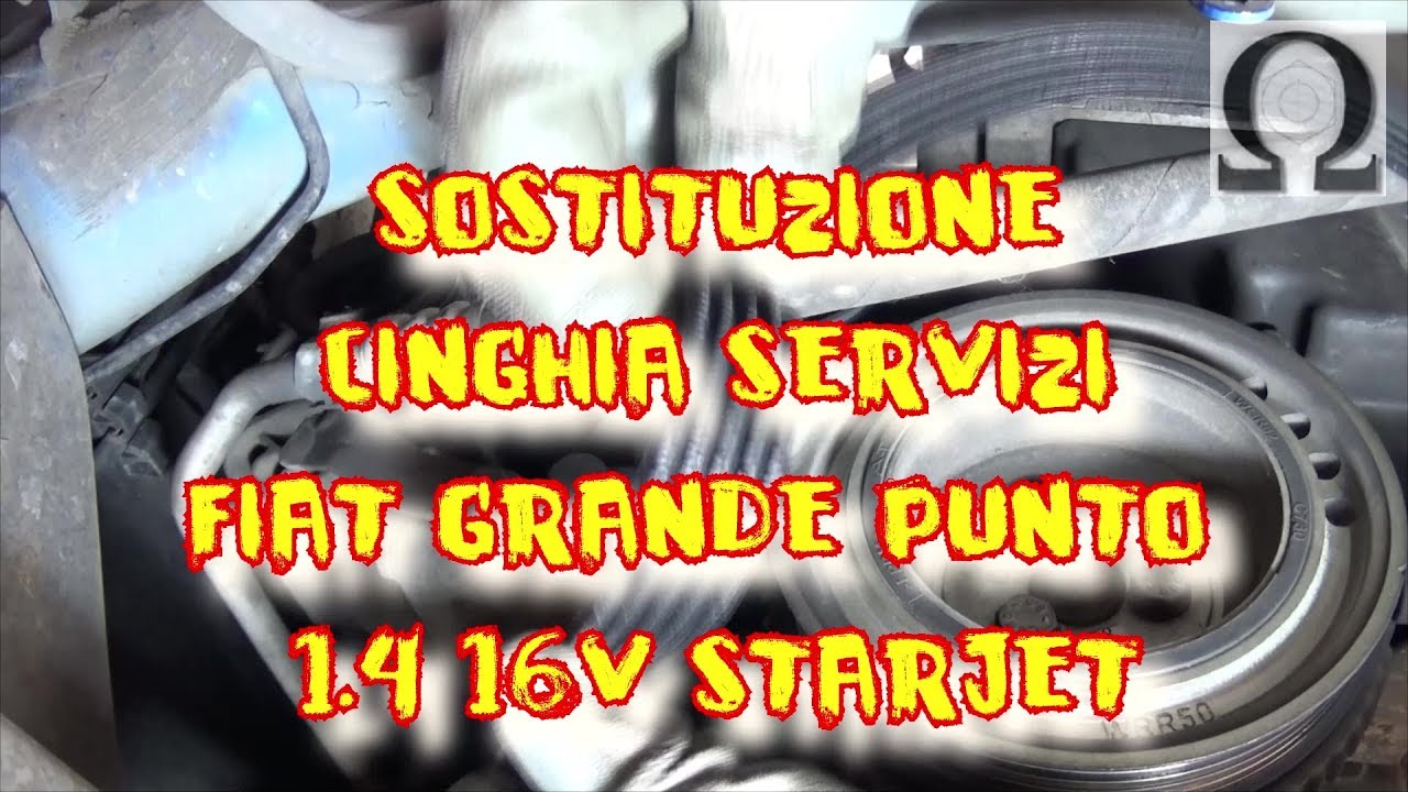 tutorial sostituzione cinghia servizi fiat grande punto 1.4 16v