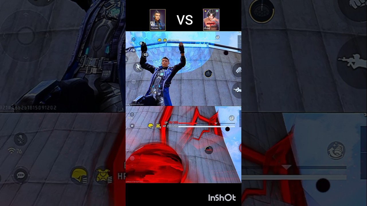 Chrono vs orion character ability test 😍🔥 