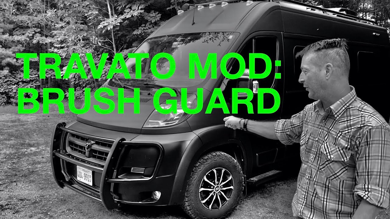 TRAVATO MOD: BRUSH GUARD Aesthetics, Traction, Limits Deer Strike Damage to Winnebago Class B RV Van