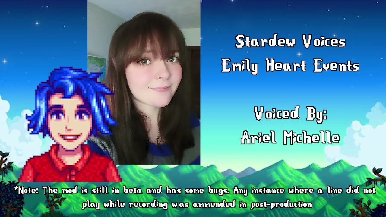 Stardew Valley Voice Over Mod - Stardew Voices - Emily Events - Voiced by Ariel Michelle