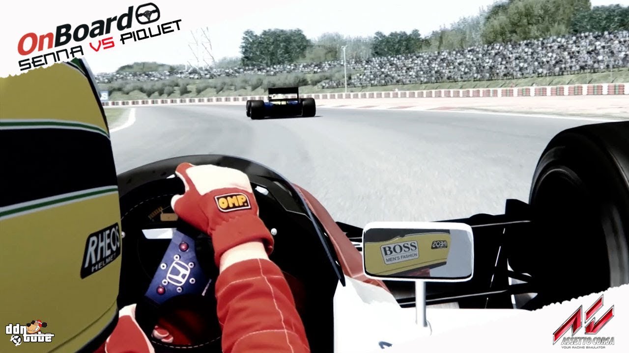 Assetto Corsa Mixed Reality Ayrton Senna VS Nelson Piquet 1991 Battle At Suzuka