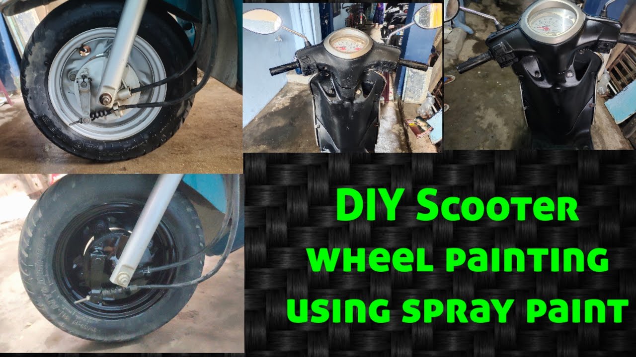Scooter wheel painted using spray paint - DIY|Chris Tips