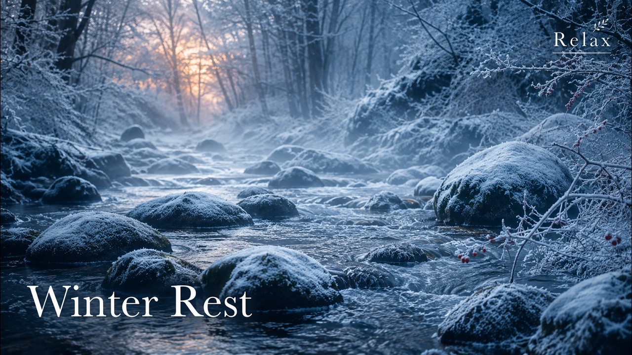 Relaxing Piano Music + Flowing Water Sound 🌿 Deep Sleep Music for Calm Mind & Emotional Release