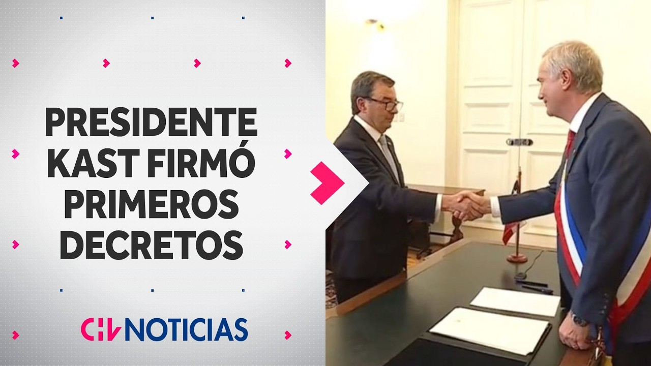 ¿Cuáles son los decretos que firmó el presidente Kast? Sus primeras medidas y discurso en La Moneda