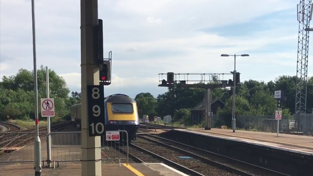 Great Western Railway HST Units 43034 and 43168 departing Exeter St Davids on August 10th 2017