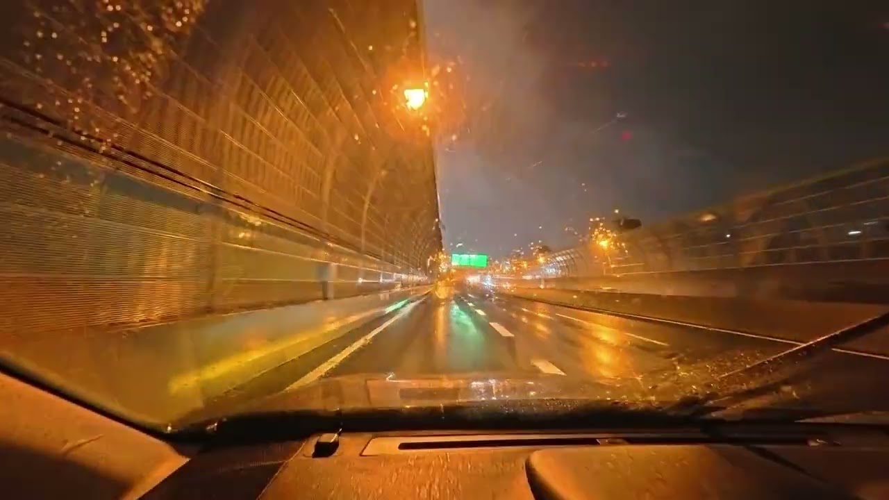 【車載動画】夜の京葉道（穴川IC⇒花輪IC） 雨のドライブ  （Insta360  Ace Pro 2）