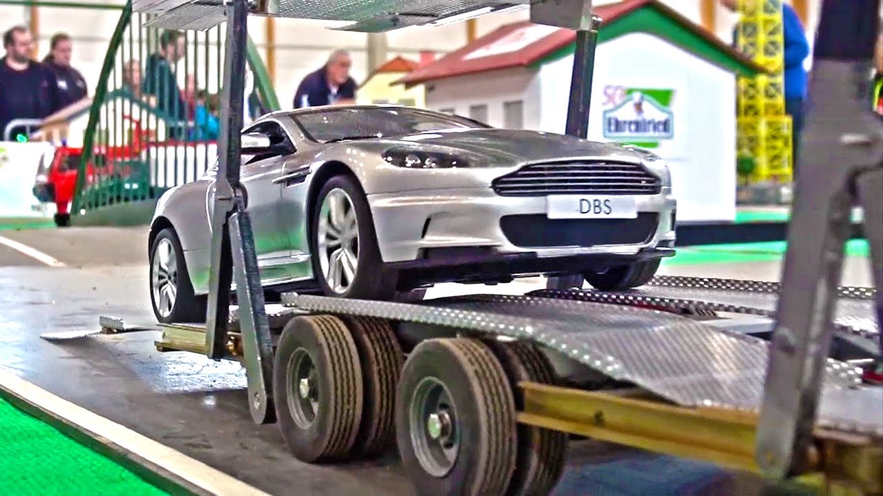 Fantastic RC Scania car transport - RC Truck Action - Car Carrier Trailer