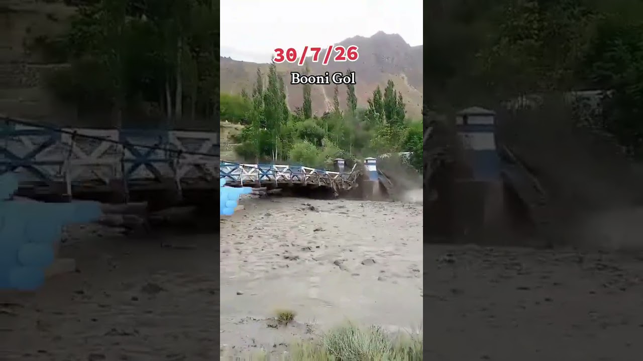 Bridge Collapsed due to Flood 😱 #cloudburst #flood #avalanche #disaster #moonsoon