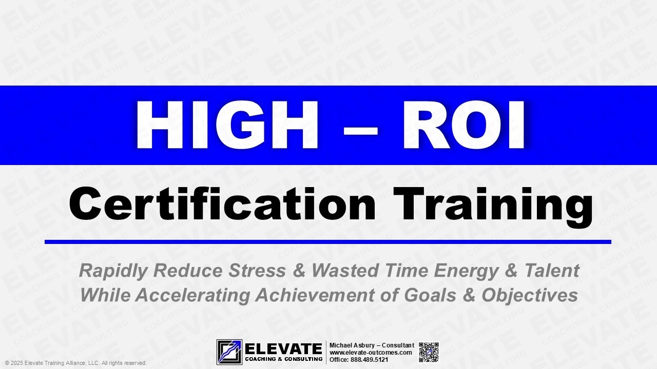 Elevate High ROI Certification Webinar