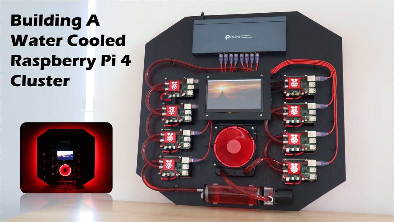 Сборка кластера Raspberry Pi 4 с водяным охлаждением