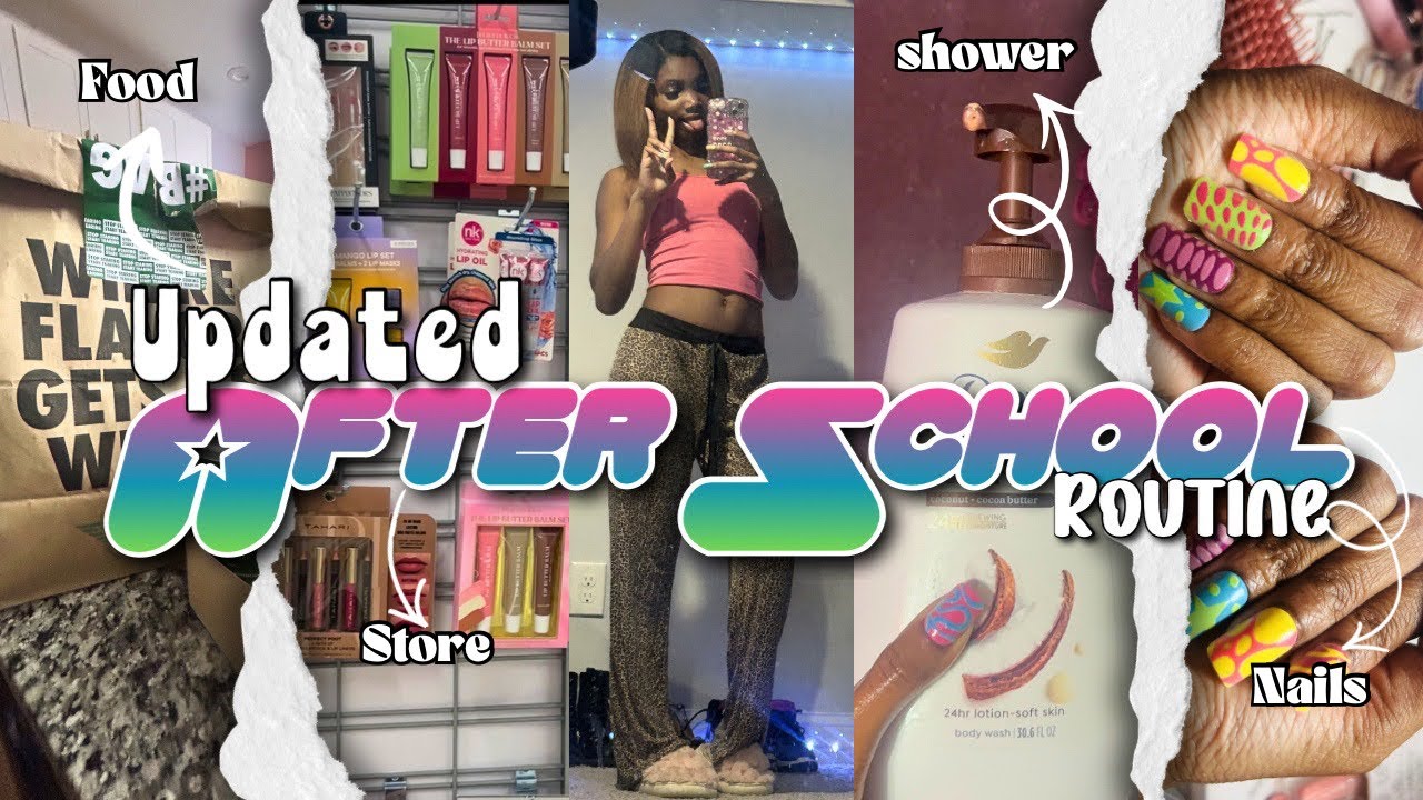 My Updated After School Routine | Burlington | Wingstop | Dubai chocolate | Nails | Hair