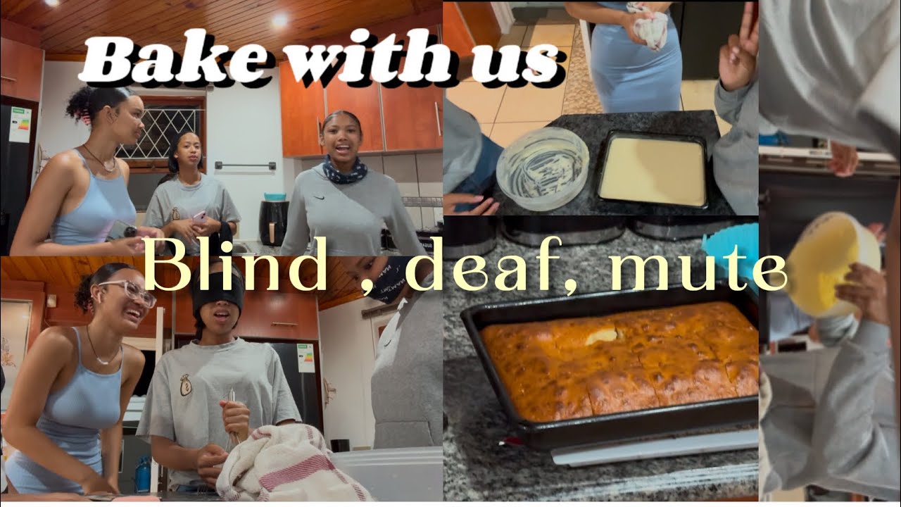 Baking challenge, blind , deaf , mute (gone wrong😭🤣) (ft.emolushka & Chode)