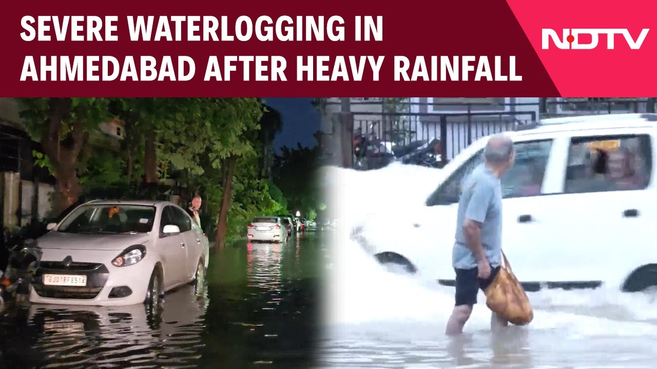 Ahmedabad Rain Today | Severe Waterlogging In Ahmedabad After Heavy Rainfall, IMD Issues Alert