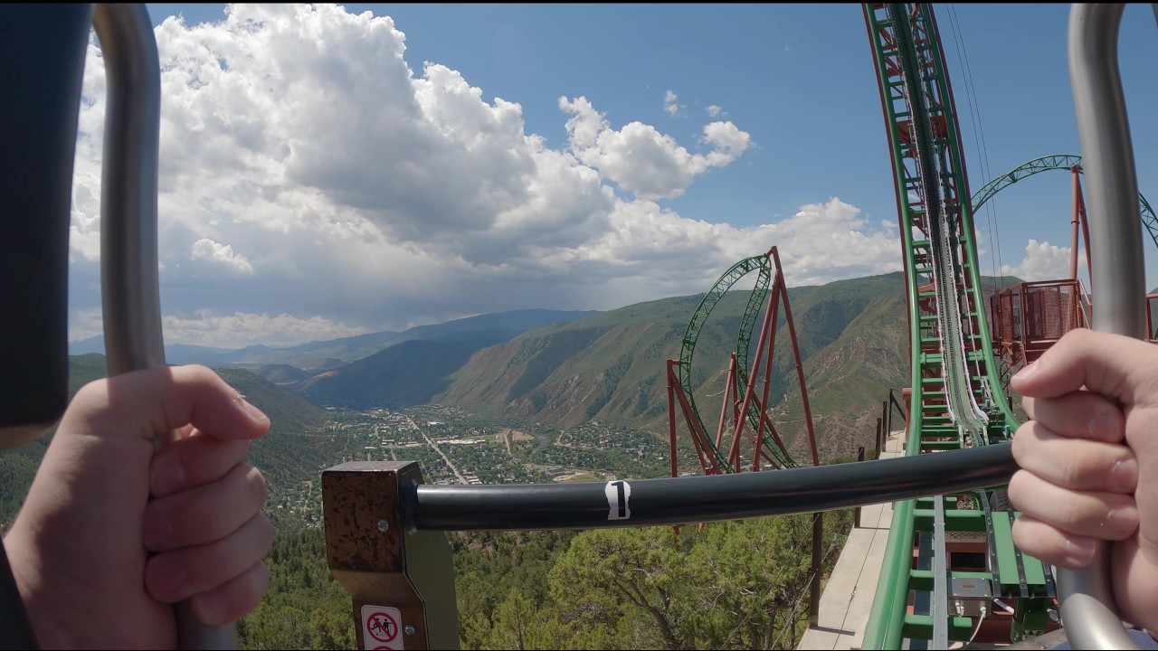 Front Row POV | Defiance Roller Coaster | Glenwood Caverns Adventure Park | 4K HD Footage