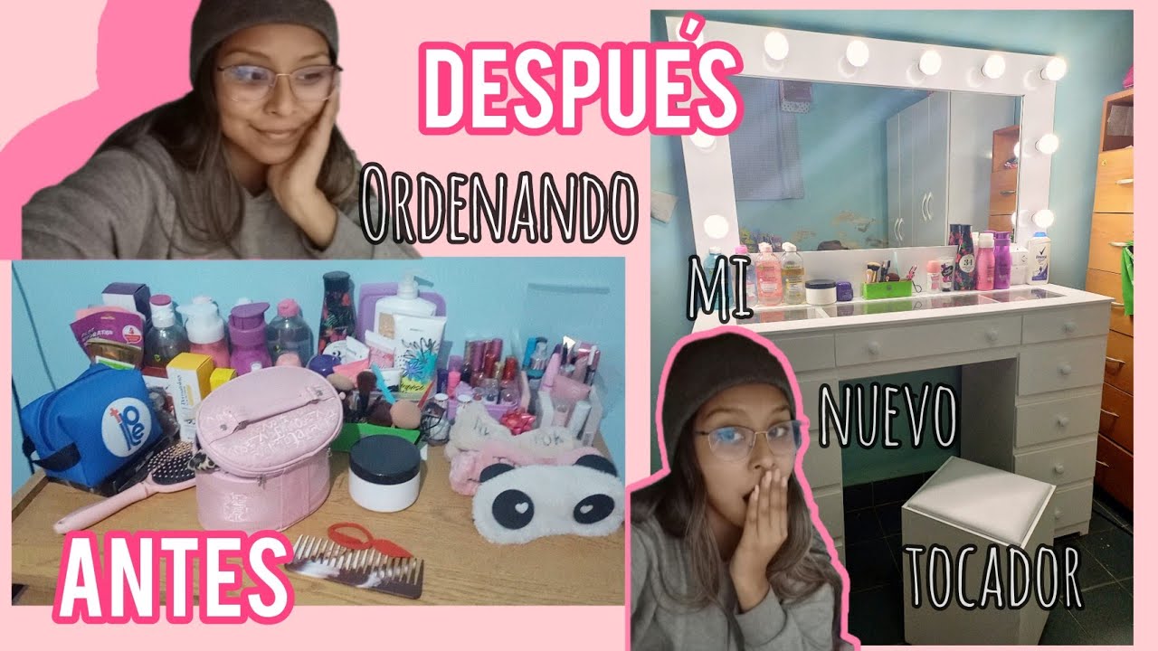 ME COMPRÉ UN TOCADOR NUEVO + ORDENAMOS JUNTOS TODO MI MAQUILLAJE💞🥺