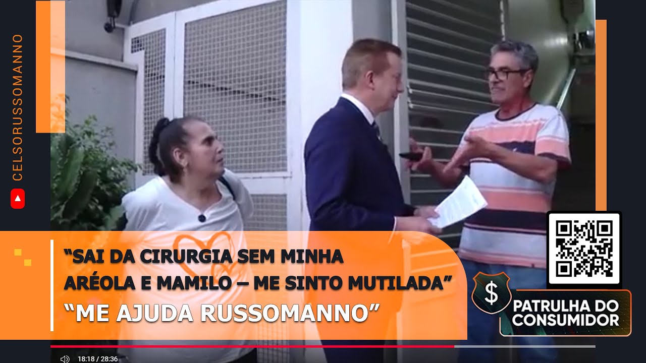 “SAI DA CIRURGIA SEM MINHA ARÉOLA E MAMILO – ME SINTO MUTILADA - ME AJUDA RUSSOMANNO”