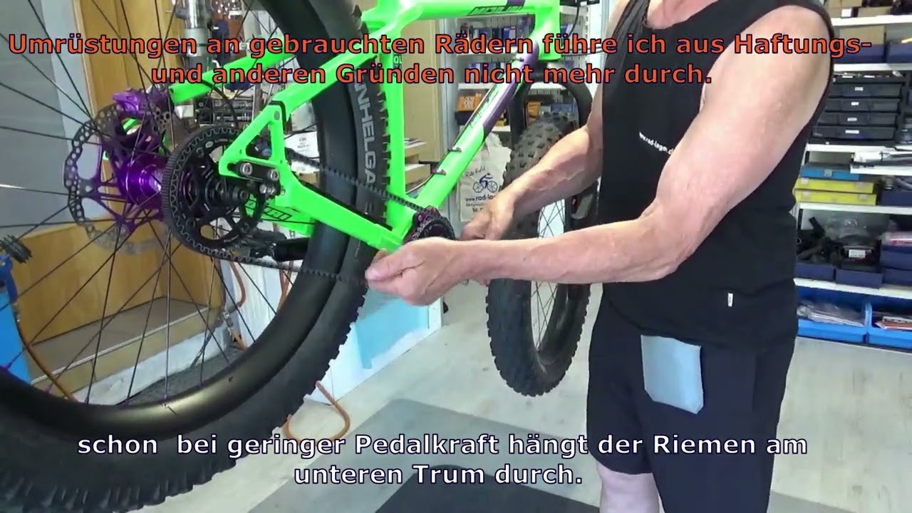 Riemenprobleme   Vibrationen, Umbau NICO   MTB auf Kette
