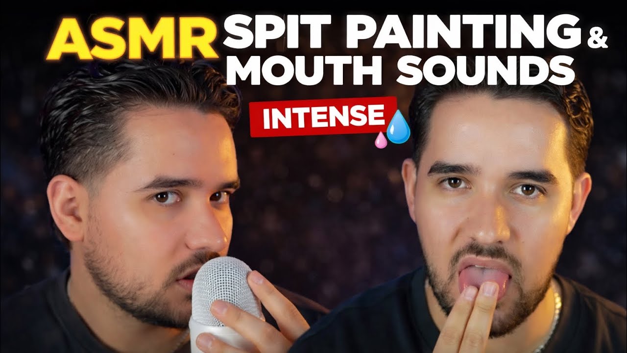 ASMR SPIT PAINTING Y MOUTH SOUNDS SUPER RELAJANTE PARA DORMIR EN MINUTOS 